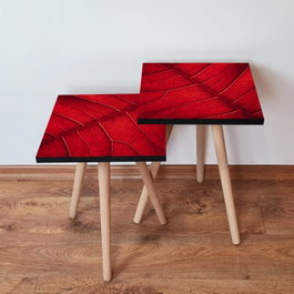 Hanah Home Juego de Mesas Nido 2Shp104 - Rojo